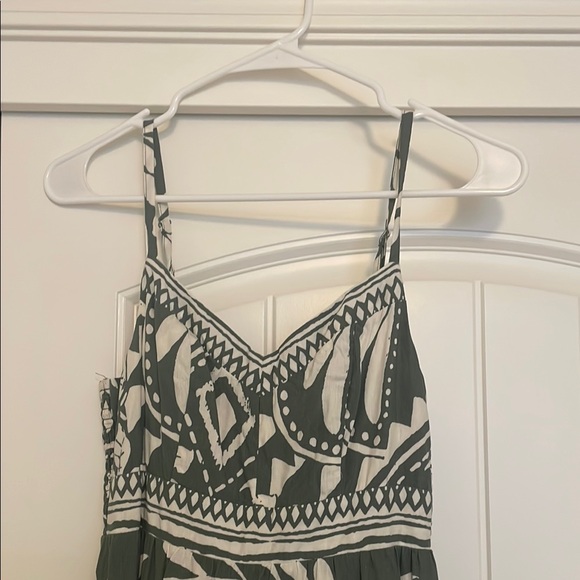 Z Supply Green and White Maxi Sundress Resort Wear - Picture 2 of 6